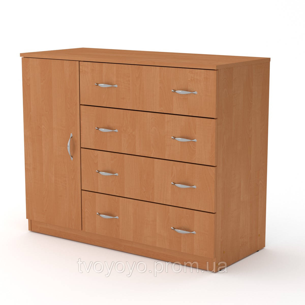 Комод для Вещей Компанит 4 1Б Ольха TV, КОД: 128869 — Купить Недорого ...