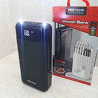 Повербанк Power Bank ProTech B-06 30000mAh, внешний аккумулятор 30000 мАч с фонариком, быстрая зарядка