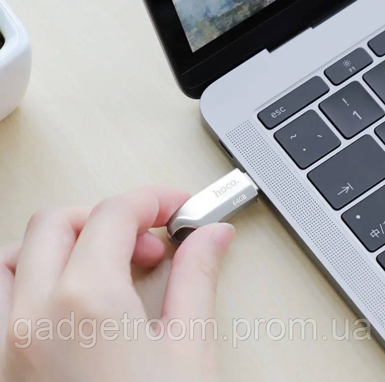 Флешка USB3.0 Type-C OTG UD8 64GB HOCO Silver GR, КОД: 7707507, цена ...