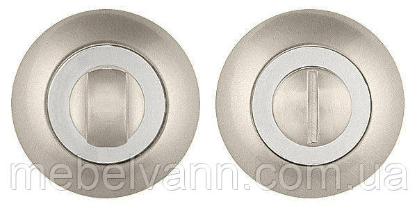 Ручка поворотна PUNTO BK6 TL SN/CP-3 матовий нікель/хром, фото 1