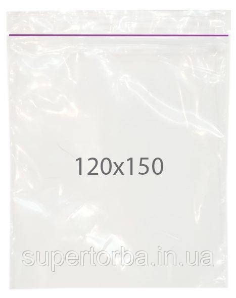 Пакет поліетиленовий розмір 12х15 із замком Zip-lock 100 шт/уп., фото 1