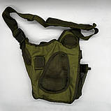 Тактична військова сумка через плече олива зелена, фото 6