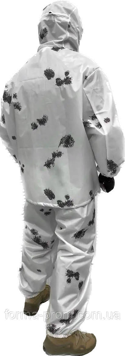 Зимовий військовий Маскувальний костюм клякса білий