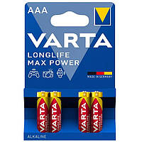 Батарейка VARTA 4703 (LR03) LONGLIFE Max-Power 4 blist