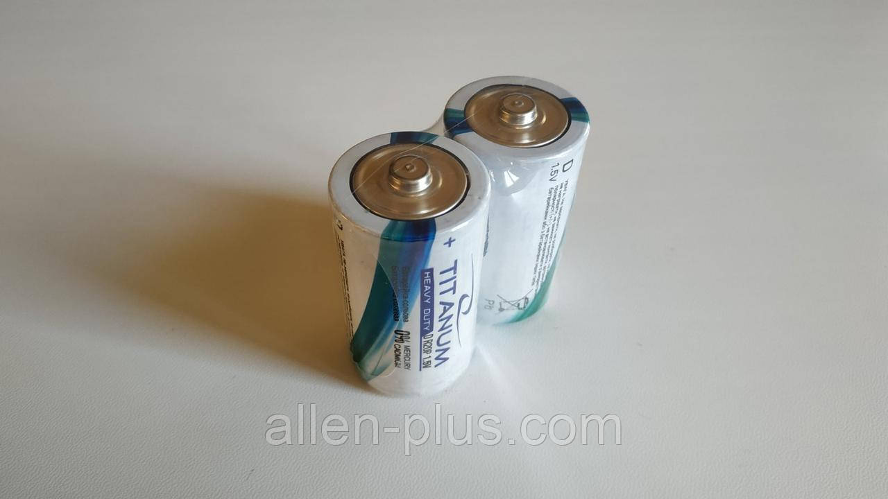 Батарейка сольова TITANUM R20/D, 2 шт. у термоусадці (SHRINK)
