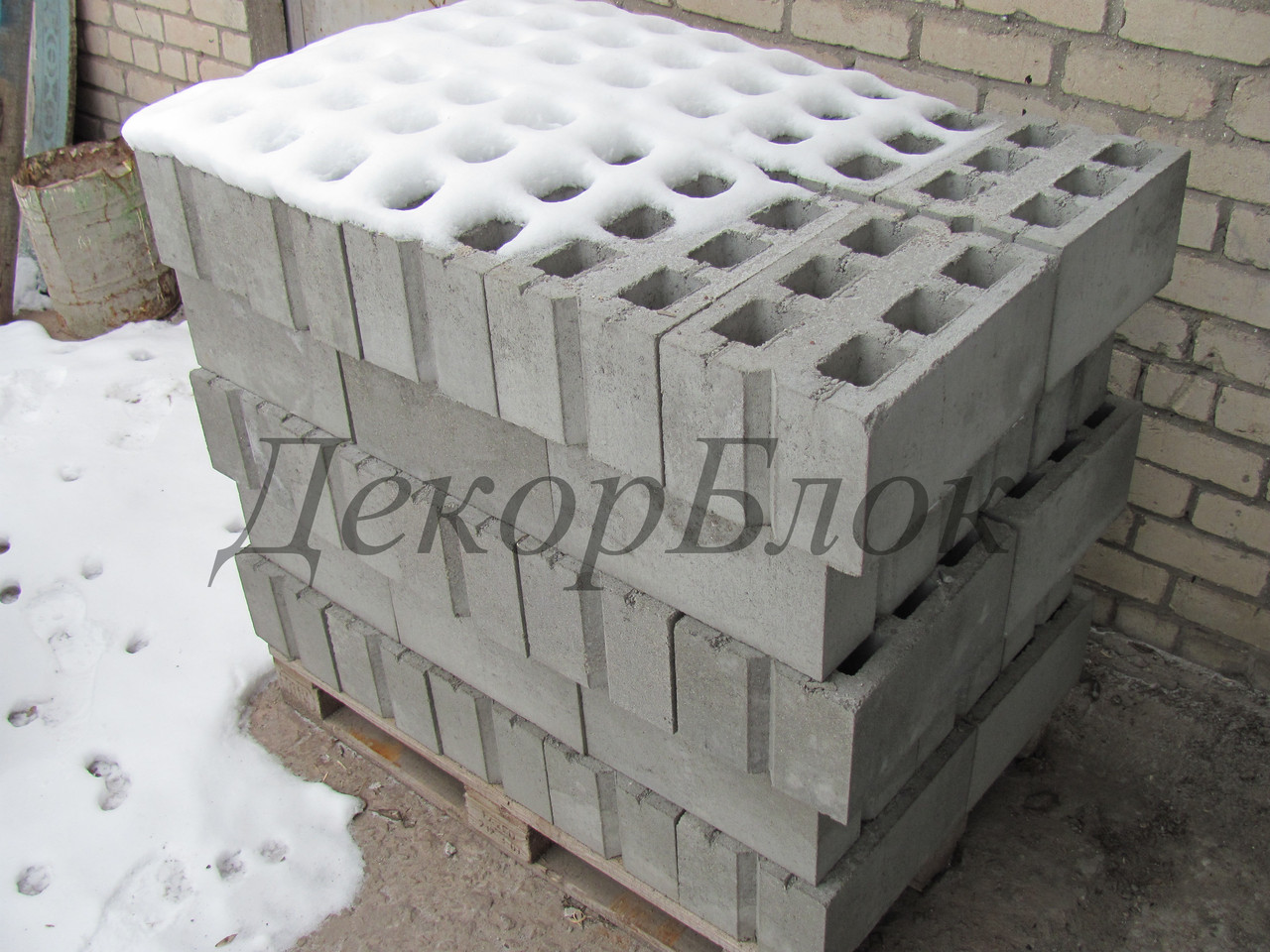 Блок бетонний 400х200х250 Т. стіновий