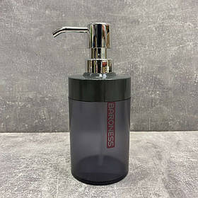 Дозатор для рідкого мила темно-сірий із срібним Baroness Limpia 20001