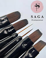 Кисть Saga Professional №2, овал, для геля