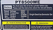 Генератор бензиновий 2.5-3 кВт однофазний Powertech PT8500WE, фото 5