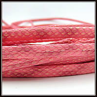 Шнур "Зміїна шкіра", 6*3 мм, кораловий