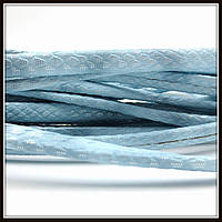 Шнур "Зміїна шкіра", 6*3 мм, сіро-блакитний