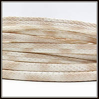 Шнур "Зміїна шкіра", 6*3 мм, бежевий