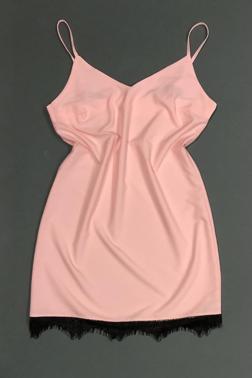 Сорочка жіноча з мереживом із тканини софт.