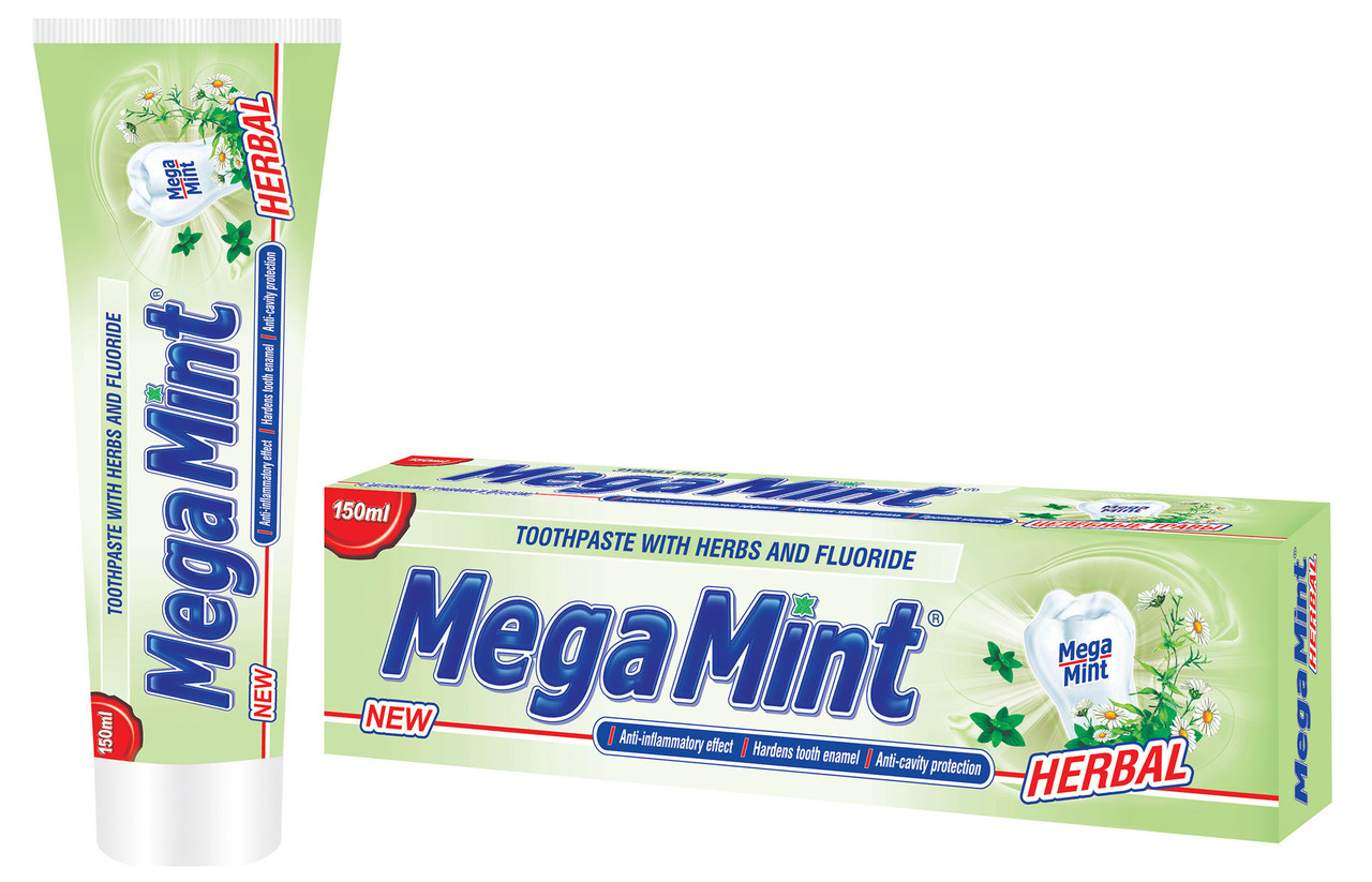 Зубна паста профілактична для захисту емалі та ясен Anti-plaque Mega mint