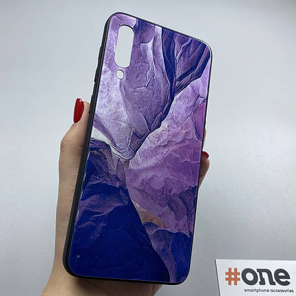 Чохол для Samsung Galaxy A50s мармуровий чохол на телефон самсунг а50с синій U8K, фото 1