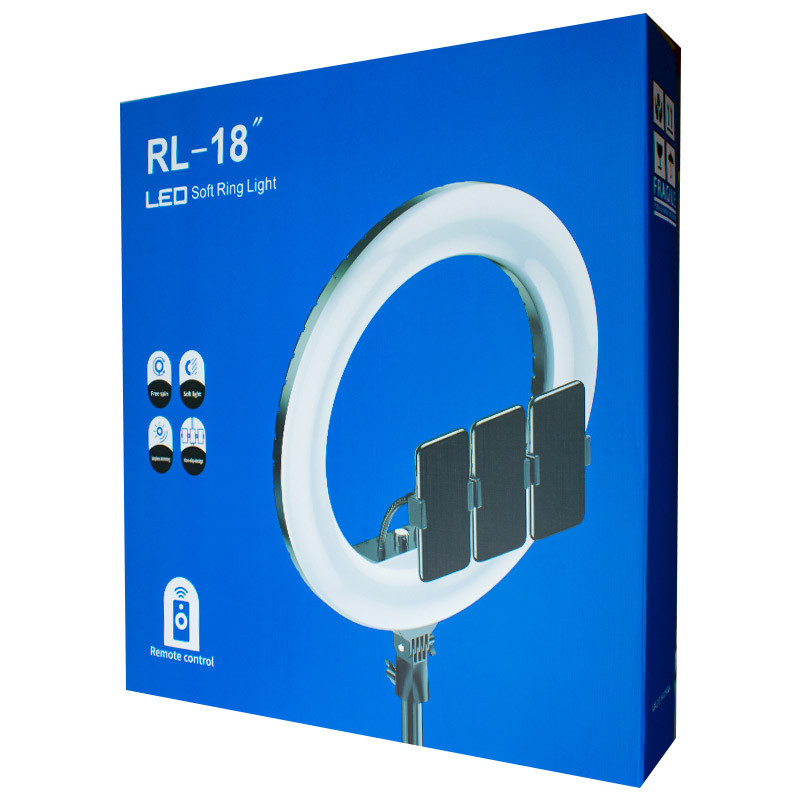 Кільцева LED-лампа 18 inch 45 см 240 V 3 кріплення + пульт RL-18