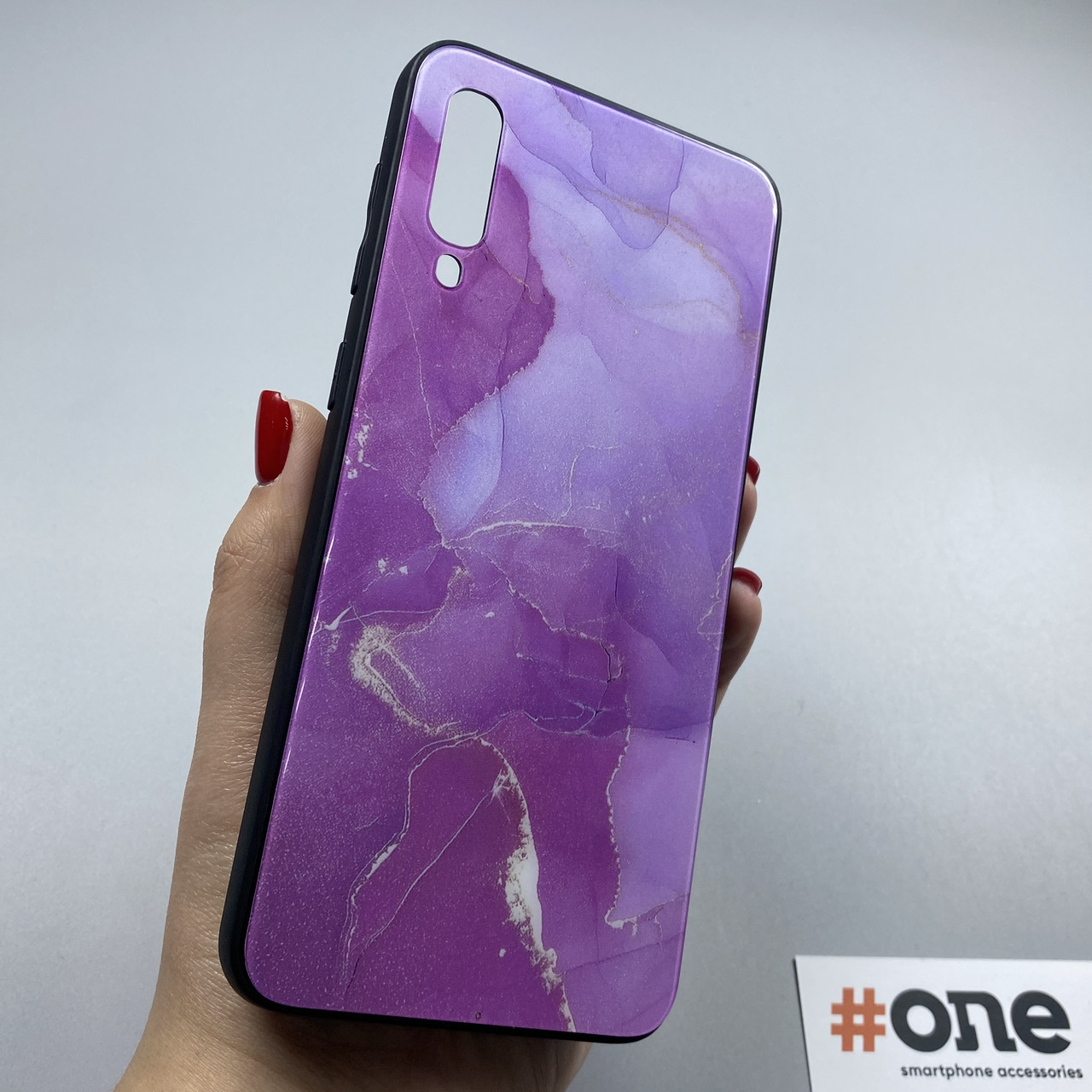 Чохол для Samsung Galaxy A50s мармуровий чохол на телефон самсунг а50с фіолетовий U8K