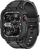 Чехол с ремешком amBand M1 Sport для Apple Watch 45/44/42 mm Series 9/8/7/SE/6/5/4/3/2/1 в черном цвете