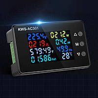 Цифровий ватметр змінного струму з частотоміром KWS-AC301, 100 А