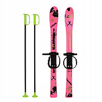Набор лыжный детский Marmat 90см (лижы + палки) Розовый