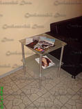 Скляний журнальний столик зі скла сатин, фото 2