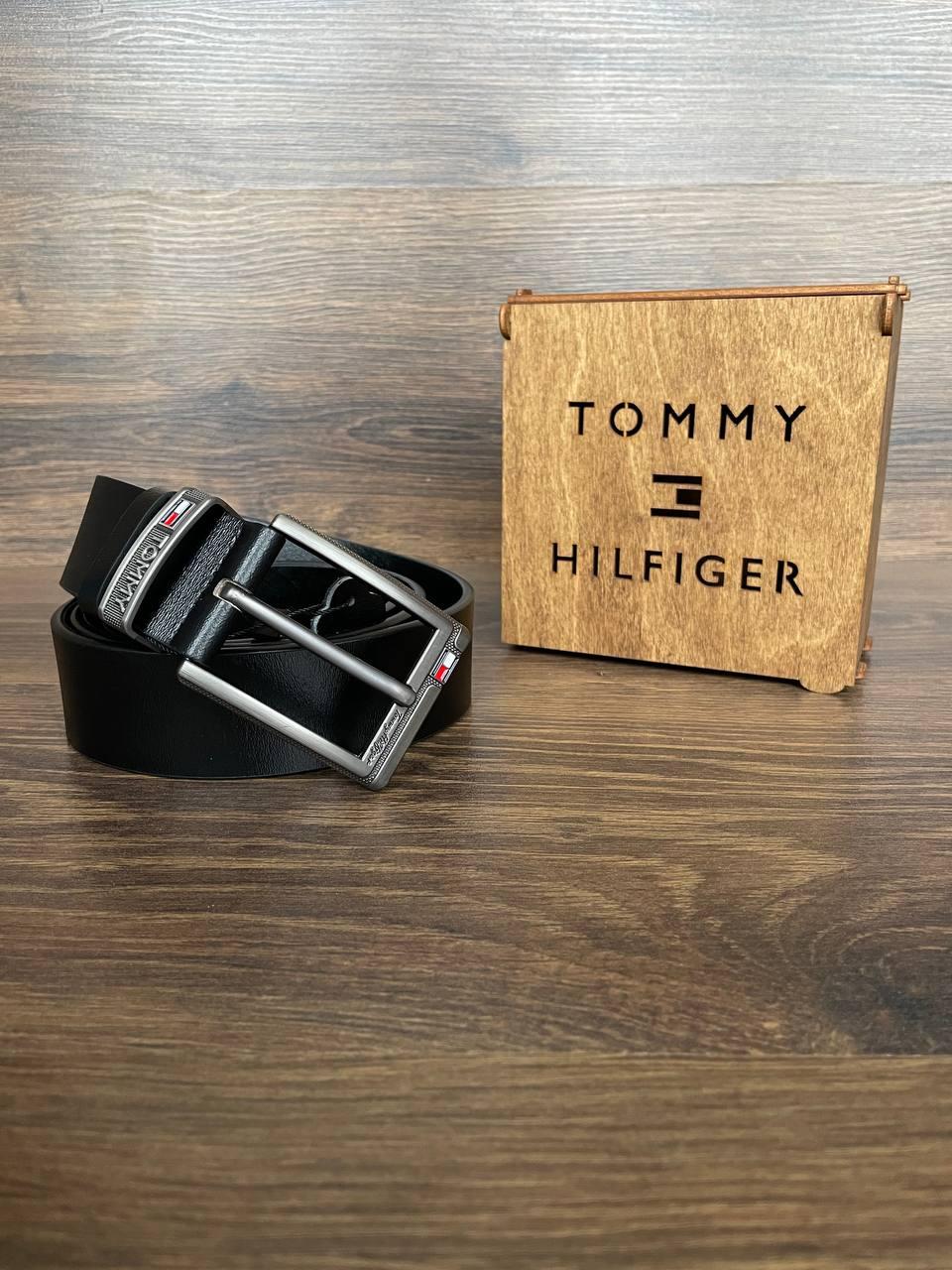 Чоловічий шкіряний Ремінь Томмі Хілфігер, фото 1