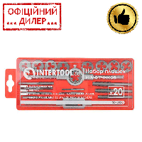 Набор плашек M3-M12 и метчиков M3-M12, 20 ед. INTERTOOL SD-8020