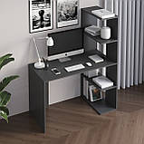 Стіл комп'ютерний, письмовий стіл стелаж з полицями справа M-17, фото 6