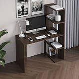 Стіл комп'ютерний, письмовий стіл стелаж з полицями справа M-17, фото 7