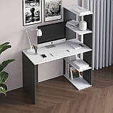 Стіл комп'ютерний, письмовий стіл стелаж з полицями справа M-17, фото 8