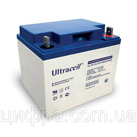Батарея акумуляторна Ultracell UL40-12 12V 40 Ah, фото 1