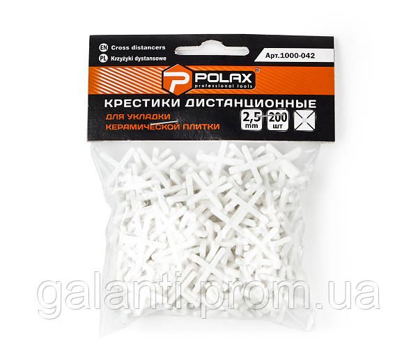 Крестики для плитки Polax дистанционные 2,5 мм кол-во в упаковке 200 шт ...