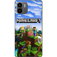 Силіконовий бампер чохол для Xiaomi Redmi A1/A2 з малюнком Minecraft