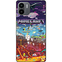 Силіконовий бампер чохол для Xiaomi Redmi A1/A2 з грою Minecraft