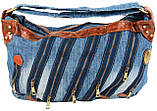 Жіноча джинсова Сумка buuba Fashion jeans bag синя, фото 5
