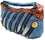 Жіноча джинсова Сумка buuba Fashion jeans bag синя, фото 7
