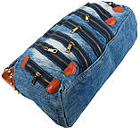 Жіноча джинсова Сумка buuba Fashion jeans bag синя, фото 8