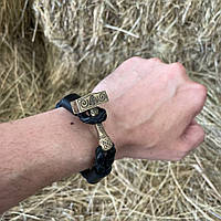 Чоловічий шкіряний браслет МОЛОТ ТОРА No2 ручної роботи Gorillas Accessories