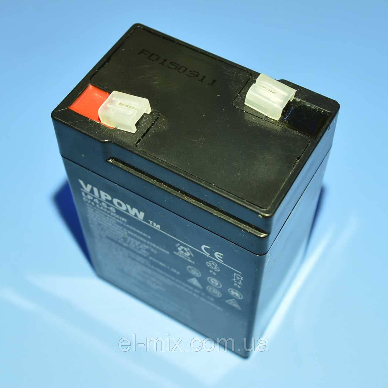 Акумулятор гелевий Vipow 6V 4.5Ah, BAT0200 (вир. 2022.11.10) - фото 1 - id-p198331534