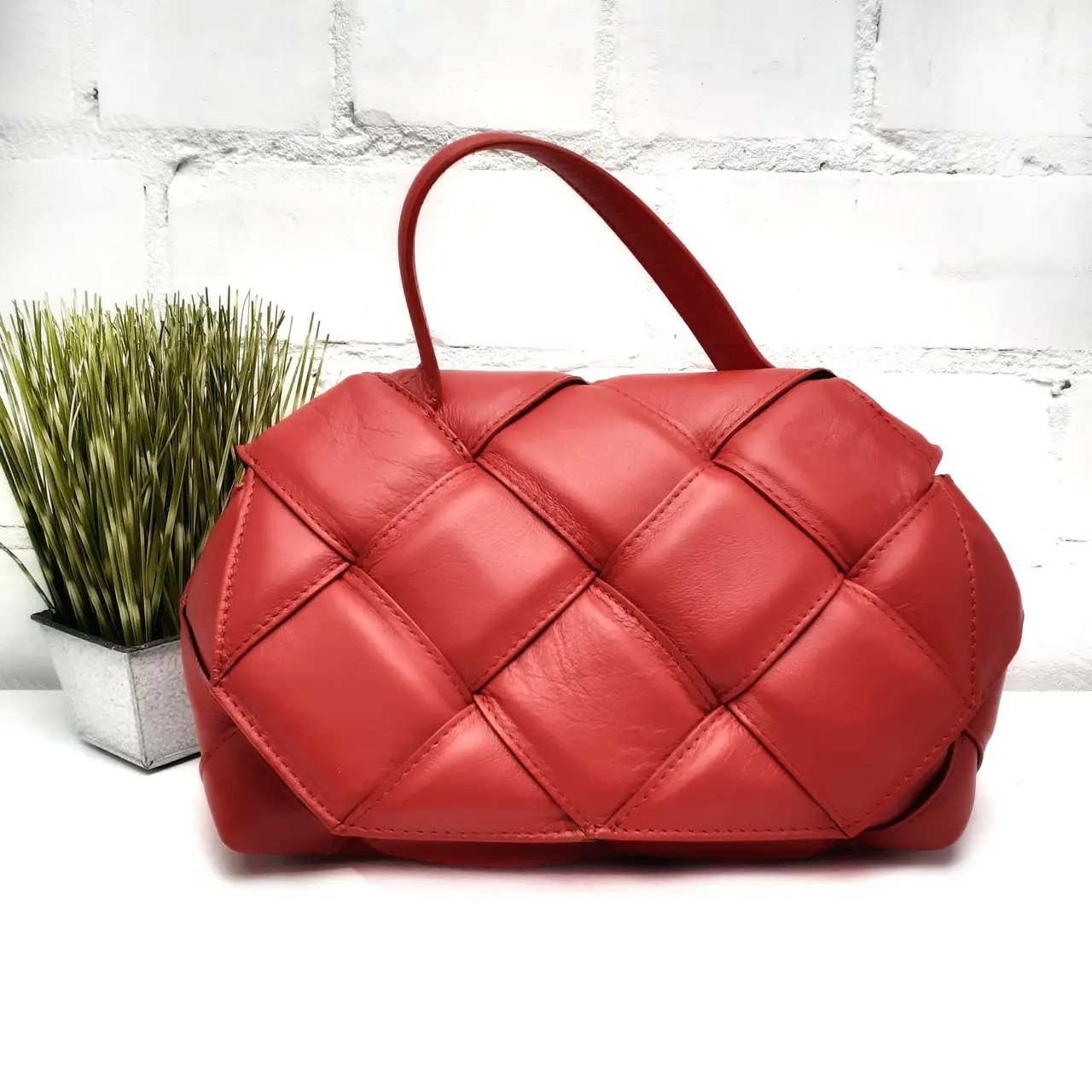Женская сумка кросс-боди натуральная кожа красный Арт.VIGOR0070 V.P. Італія