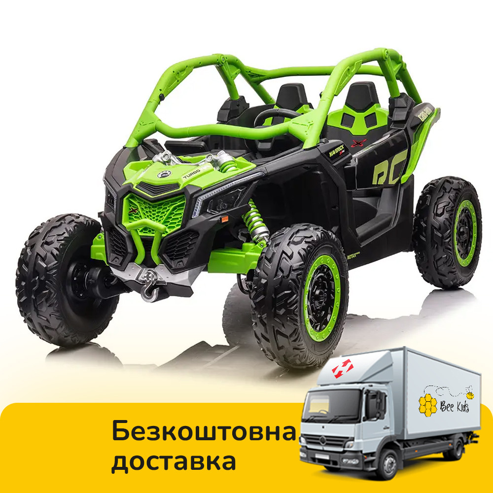 Дитячий електромобіль джип Баггі (пульт 2,4G, 2 мотори 240W, акум 24V7Ah, EVA) M 4920EBLR-5 Зелений, фото 1