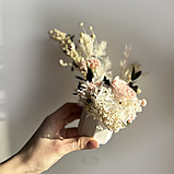 Квіткова композиція "Біле сяйво" (гортензія, троянда, просо), фото 2