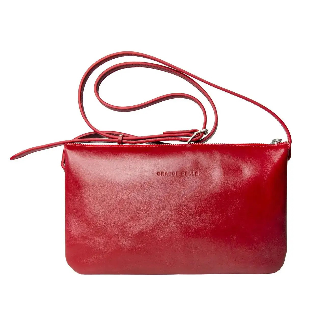 Женская сумка через плечо кросс-боди натуральная кожа красный Арт.7056/6001 "GP" Італія - (Україна), фото 1
