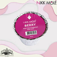 Воск Nikk Mole твердый для бровей и лица (Berry) 150 гр