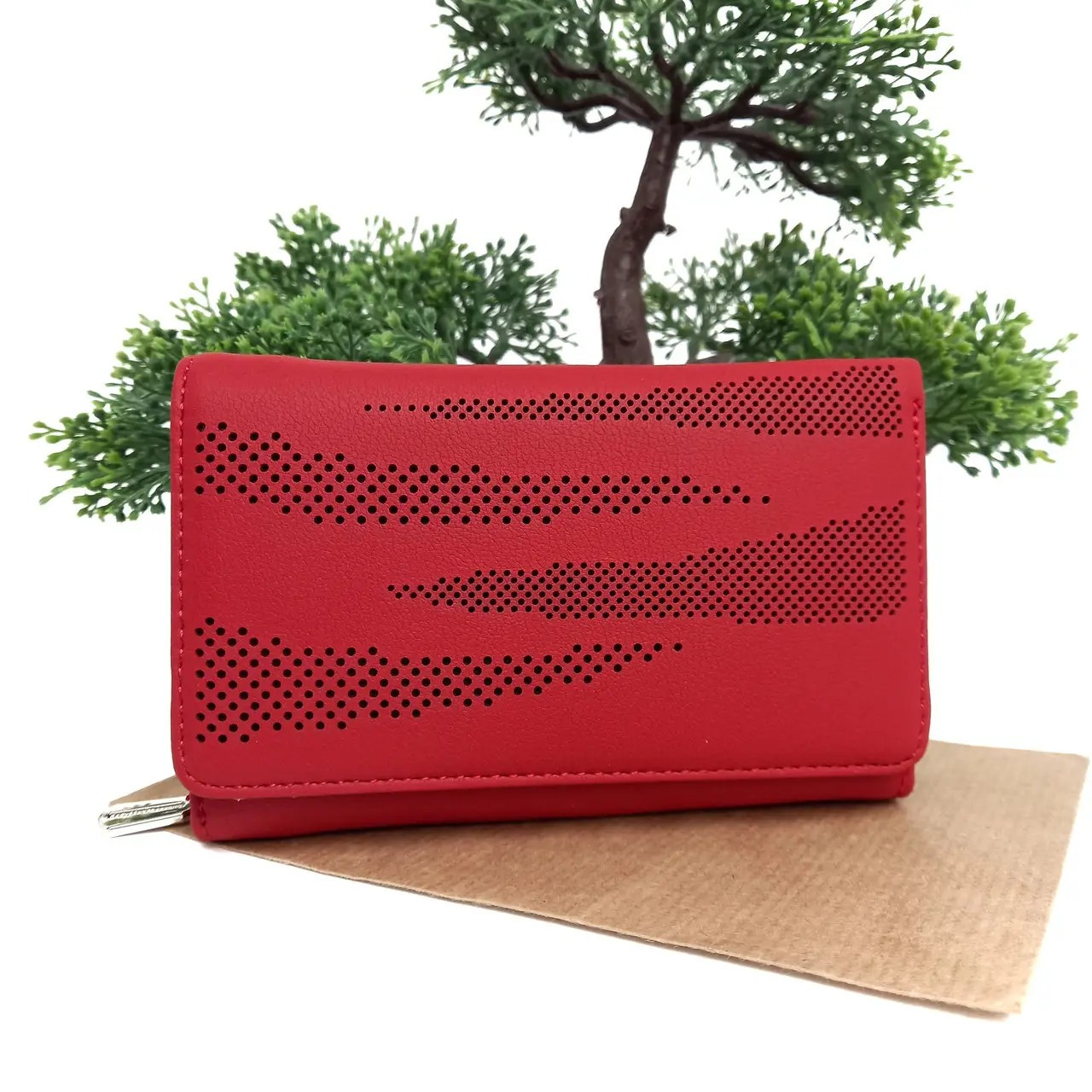 Модний жіночий гаманець штучна шкіра червоний Арт.C-6276B red Saralyn (54)