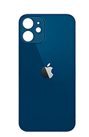 Стекло корпуса iPhone 12 Mini Blue big hole (большой глазок) H/C