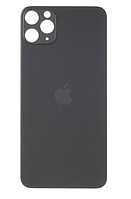 Стекло корпуса iPhone 11 Pro Max Space Gray big hole (большой глазок) H/C