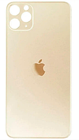Стекло корпуса iPhone 11 Pro Gold big hole (большой глазок) H/C