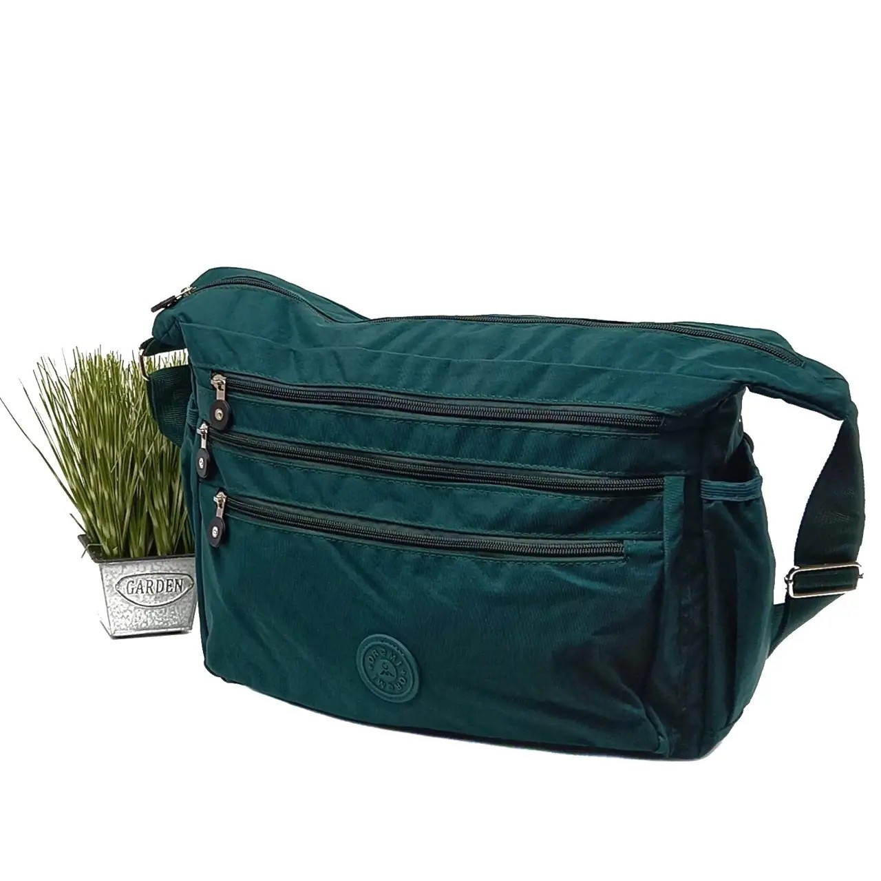 Спортивна стильна сумка поліестер зелений Арт.10055 (64), фото 1