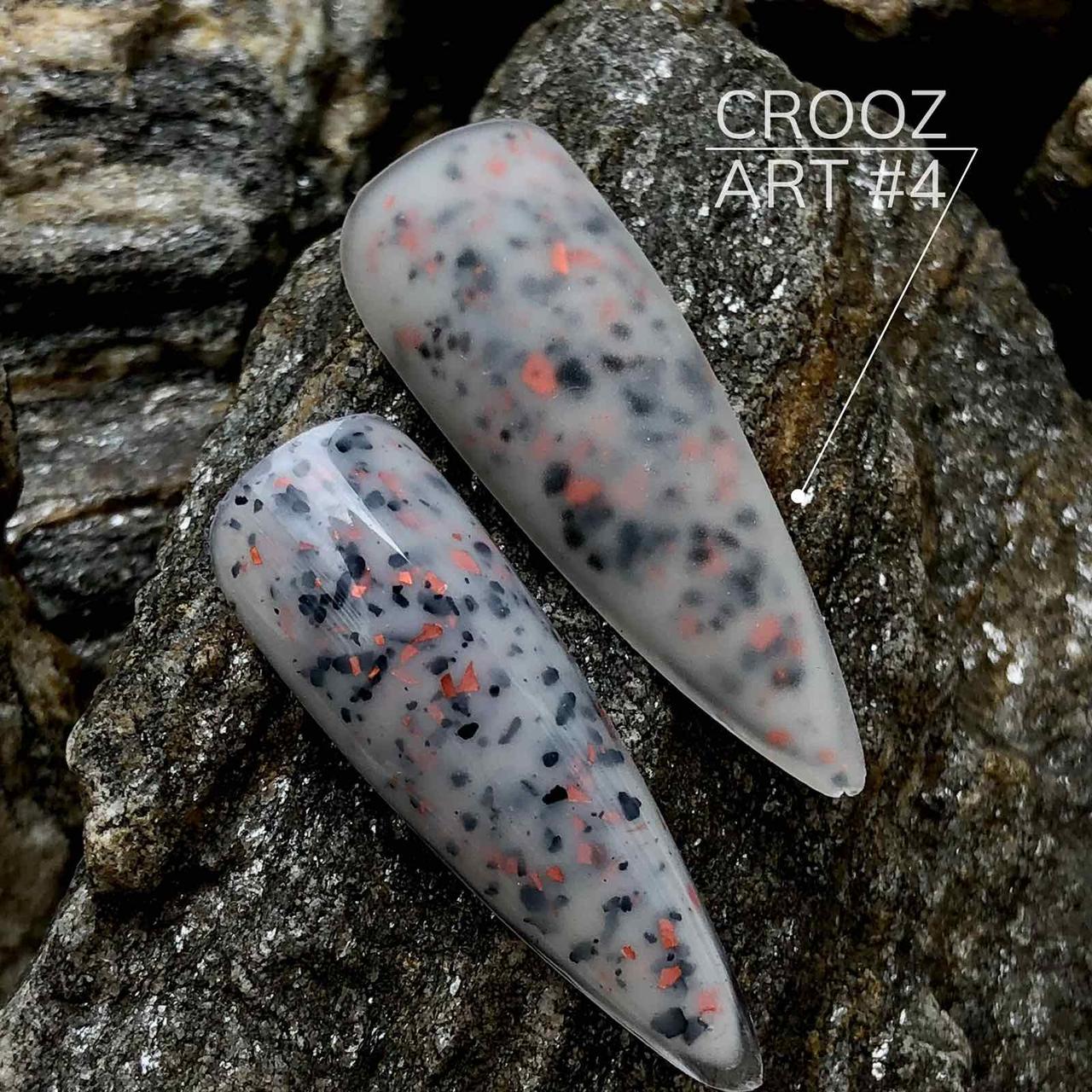 База камуфлювальна з пластівцями поталі Crooz Base Art No04 (напівперлінний молочно-червоний мікс), 8 мл